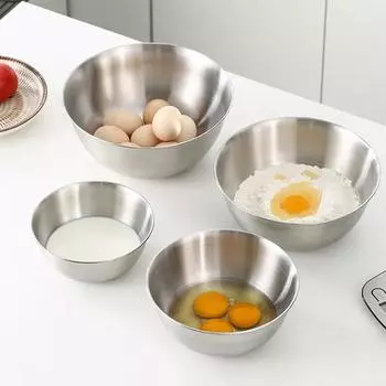 304 Нержавеющая сталь миска для смешивания кухонная антипригарная миска для приготовления салата набор яичных блюд миска для смешивания яиц инструменты для выпечки столовая посуда