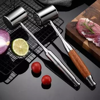 304 Нержавеющая сталь Молоток для мяса Тендерайзер для мяса Бытовая стейк Свиная куриная грудка Кулинарные инструменты Кухонные гаджеты as shown