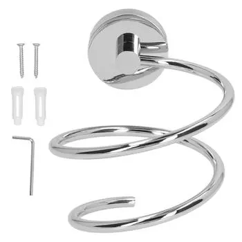 304 Stainless Steel Hair Dryer Rack Keep Tidy Wall Mount Blow Hair Dryer Holder for Bathroom Chrome