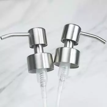 304 Stainless Steel Hand Liquid Soap Pump Dispenser Head Nozzle for Bathroom Kitchen Foam Soap Shampoo Dispenser Accessories серебряный