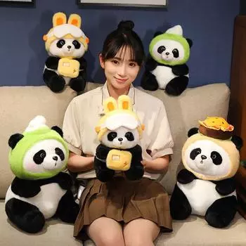 30/40 см плюшевая игрушка Foodie Panda, мороженое, гамбургер, еда на вынос, панда, супер мягкая китайская кукла-животное, детский день рождения 30cm