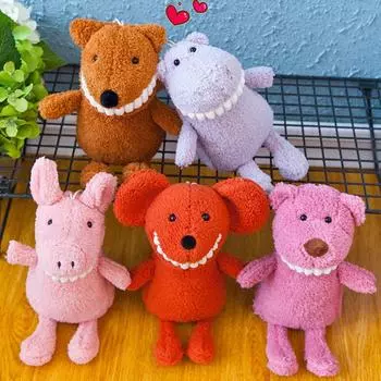 30~40 см плюшевая игрушка с большими зубами, мягкая кукла, зубастая летучая мышь, кошка, динозавр, розовая свинья, трясущаяся дворняжка, лев, игрушки для детей, отличные подарки на Рождество 30cm
