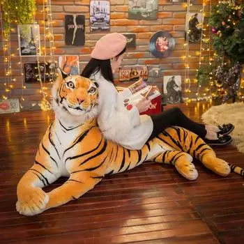 Большая мягкая игрушка Тигр, размеры: 30/40/50/60/70 см 30cm белый