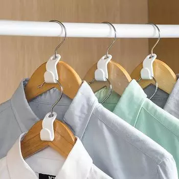 30 pcs Mini Clothes Hanger for Closet Connector Hooks Cascading Plastic Wardrobe Coat Organizer Rack Holder Space Saving 30 pcs
