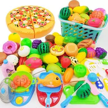 30 шт./компл., игрушки для резки, резка еды, кухонная игрушка, резка фруктов, овощей, игровой набор для игры в еду