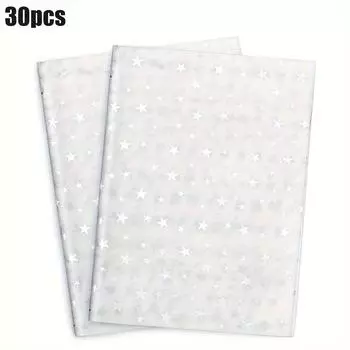 30 шт. папиросной бумаги Silver Star оптом, 20 X 28 , папиросная бумага Silver Star для подарочных пакетов, папиросная бумага Silver Star для упаковки подарков на день рождения