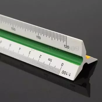 30 см/12 дюймов треугольная алюминиевая линейка Tri Scale Metal Rules Architect Engineers Rules
