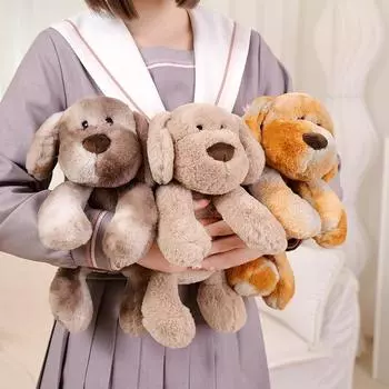 30 см-55 см милый щенок собака плюшевая кукла игрушка мультяшная подушка мягкая игрушка животное ребенок сопровождает игрушки для детей девочек подарок на день рождения 30cm кофейный