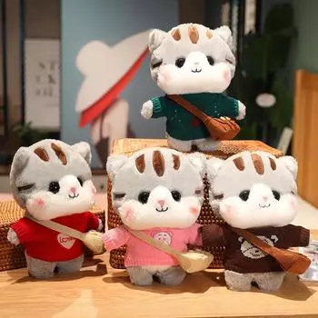 30 см кавайная плюшевая игрушка для кошек Lalafanfan с одеждой корейская сетка в гиалуроновой кислоте кукла-кошка мягкая подушка для девочек
