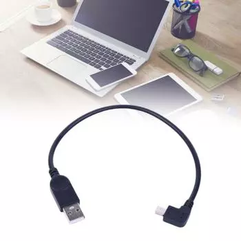 30 см USB-кабель для зарядки с правым изгибом Mini USB, кабель для передачи данных, линия для цифровых камер и MP3-плееров