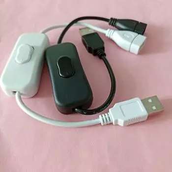 30 см USB-удлинитель с разъемом «папа-мама» USB-кабель с выключателем ВКЛ/ВЫКЛ для USB-лампы USB-вентилятор блок питания чёрный