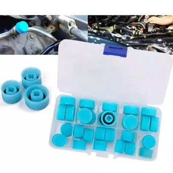 30Pcs Car A/C High & Low Side AC Charging Port Repair Caps Dust Cover M9 M10X1.0