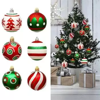 30PCS New Plastic Christmas Balls Multicolor DIY Gifts Christmas Tree Ball Ornaments 6cm Party Supplies New Year 6cm