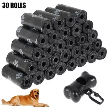30Roll собачьи какашки мешки одноразовые собачьи отходы мешки дизайн собачьи отходы чистый подбирающий косточки мешок диспенсер инструменты