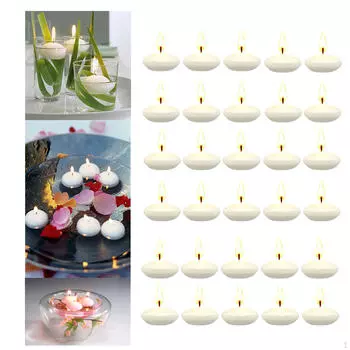 30шт без запаха плавающие свечи Tealight для свадеб и Рождества