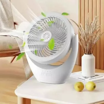 30W Desktop Personal Fan Light with USB Charging and LED Lantern for Home and Outdoor Use 30W&1PCS белый