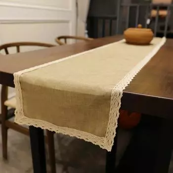30x250 см дорожка для стола из мешковины кружево джутовые дорожки для телевизора тумба деревенский имитация мешковины лен свадебная вечеринка украшение дома серый