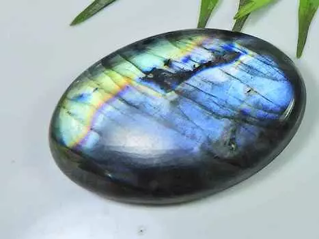 30X43MM натуральный лабрадорит многоцветный фиолетовый овальный кабошон россыпью драгоценный камень 93 карата. СК-4061