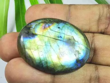 30X45MM многоцветный огненный лабрадорит овальный кабошон россыпью натуральный драгоценный камень 85 карат. СК-3973