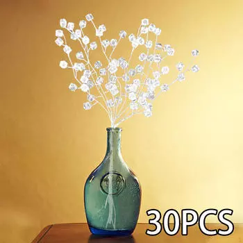 30x Искусственные букеты Домашний декор DIY Поделки Привлекательные практичные акриловые бусины Цветочные ветки для