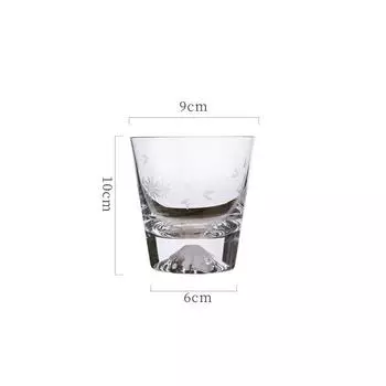 310ml/350ml Creative Cocktail Glass Snowflake Patterned Wine Glass Elegant Juice Beverage Cups Water Bottle Tea Cup Whiskey Mug 1pcs