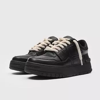 3177 small black shoes new thick-soled heightening couple board shoes original design Guochao skateboard casual bread shoes 38-Leather shoe size