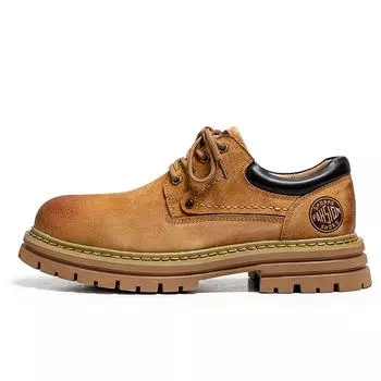 3191 men s short boots low-top British leather retro tooling shoes casual thick-soled wear-resistant outdoor mountaineering men s shoes 38 - size is too large