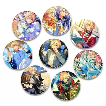 32/44/58 мм Ensemble Stars Idol Круглая брошь Мультфильм Косплей Значки Значки на лацкан для рюкзака Подарки Eichi Tenshouin 32mm