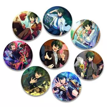 32/44/58 мм Ensemble Stars Idol Круглая брошь Мультфильм Косплей Значки Значки на лацкан для рюкзака Подарки Мика Кагехира 32mm