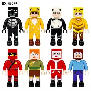 32 Cartoon World Figurine Scenes With Small Particles Assembled Building Block Toys