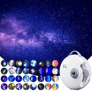 32 в 1 Galaxy Star Projector Starry Sky Night Light Перезаряжаемые вращающиеся ночники для декоративных светильников Детский подарок