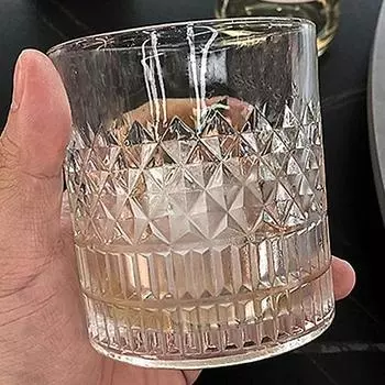 330 мл Винтажная чашка Прозрачное хрустальное стекло Стакан для виски Бренди Европейский стиль Бокалы для вина Чашки Чашки Стакан для питья