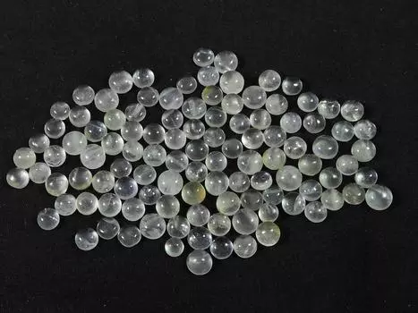33.85Cts. Кабошон из натурального нежно-розового кварца, круглый, 109 шт., 3X3 мм, RQ-1367