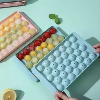 33 сетки круглый лоток для кубиков льда пластиковая алмазная форма для кубиков льда холодильник сферические формы для самостоятельного изготовления ледяных шаров кухонные инструменты S