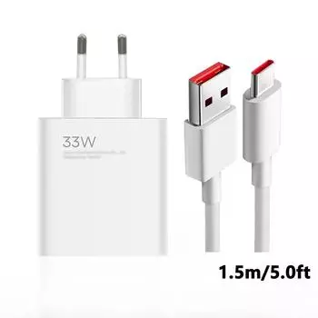 33 Вт USB-зарядное устройство Quick Charge 3.0, быстрая зарядка, мобильный адаптер питания для Xiaomi 14 13 Poco X3 X5 Pro, redmi note 13, Huawei, Samsung, зарядное устройство для мобильных телефонов белый