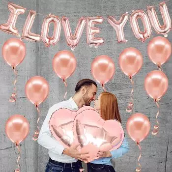 33pcs Valentine s Day balloon set, 16-inch I love you letter balloon, Valentine s Day party decoration, anniversary Other