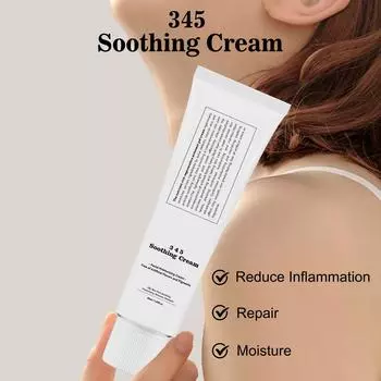 345 Relief Cream - Увлажняющий крем для лица от акне и жирной кожи - Успокаивающий, увлажняющий - Уход за кожей - Крем-мазь, веганский - 50 мл 1pcs