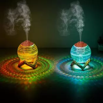 350 мл USB увлажнитель воздуха Fogger со светодиодной лампой для офиса, дома, комнаты, настольный мини-ультразвуковой туманообразователь, диффузор воды, увлажнитель воздуха USB Cable прозрачный