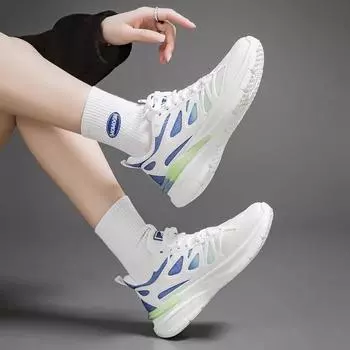 35-44 Unisex Platform Sneakers Women Heighten Thick Sole Casual Shoes Knitted Mesh Sports Running Shoes Couple Trainers Sneakers 35