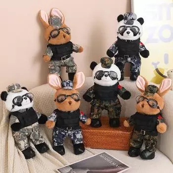 35 см Кролик Панда Легион Мягкая плюшевая игрушка Крутая одежда Одежда Кролик Панда Куклы День рождения Рождественский подарок Подарки для ребенка 35cm