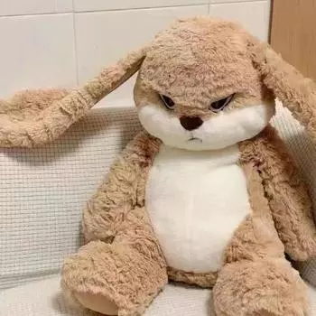 35 см, высокий уровень внешнего вида, плюшевая игрушка-кролик, супер милая успокаивающая детская кукла-кролик, молочный свирепый кролик, кукла, подарок на день рождения для ребенка 35cm