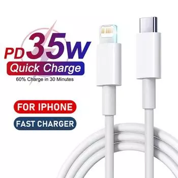 35 Вт кабель USB для быстрой зарядки PD для iPhone XS XR 11 12 13 14 Pro Max 6 7 8 Plus SE USB-C кабель для быстрой зарядки кабель для передачи данных 1 м 1,5 м 2 м 1m