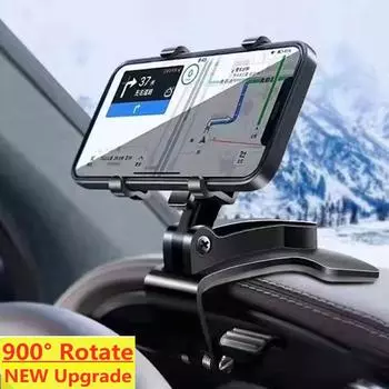 360 Degrees Car Phone Holder Foldable Smartphone Stands Car Rack Dashboard Support for Auto Grip Mobile Phone Fixed Bracket чёрный