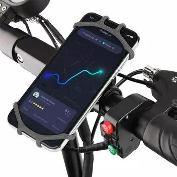 360 Rotatable Mobile Phone Bicycle Motorcycle Holder Bike Safe Bracket Silicone Support Silicone Pull Type For All Phone Stand