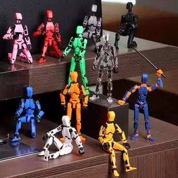 36987 Наборы 3D-печатных фигурок роботов с аксессуарами, многосочлененная подвижная модель робота, шарнирный манекен
