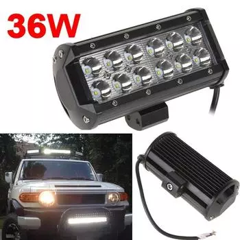 36W 12LED рабочий свет прожектора дальнего света для автомобиля грузовика внедорожника