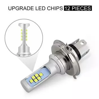 36W H4 Led Motorcycle Headlight Bulb Fog Light 12 Smd 1200Lm Hi Lo Lamp For Scooter Accessories Moto Drl