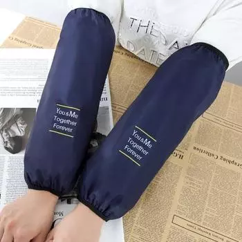 37*18cm PVC Waterproof Oversleeves Housework Cleaning Anti-Dirty Arm Sleeves Sleeve Cuff Protection Kitchen Cleaning Accessories чёрный