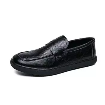38-44 High quality driving shoes Men s slip on casual shoes Summer leather shoes Soft soles are comfortable designer shoes men 38 чёрный
