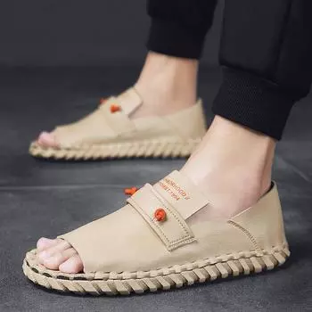 39-44 Summer New Men s Casual Fashion Sandals Trend Soft-soled Open-toe Breathable Youth Shoes 39